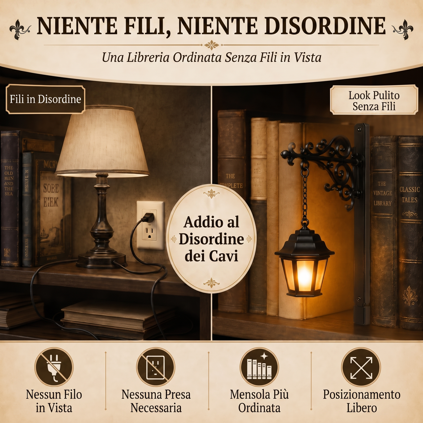 Lampada Vintage da Libreria